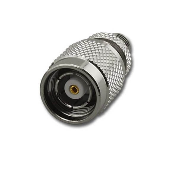 RF Adapter Metal Straight TNC Jack to SMA Plug Free Hanging 50  Ohm