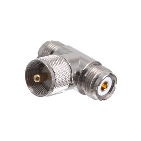 RF Adapter Metal Straight UHF Plug to UHF Jack Free Hanging 50  Ohm