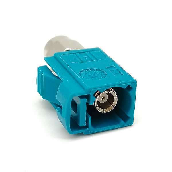 RF Adapter Plastic Straight Z Code Water blue Fakra Jack to SMA Plug